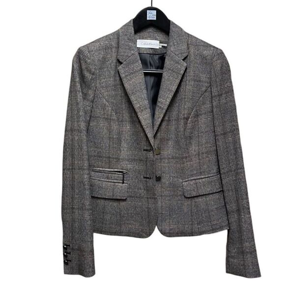 🌟Calvin Klein🌟Gray Patterned Jacket - Picture 1 of 2